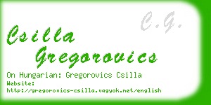 csilla gregorovics business card